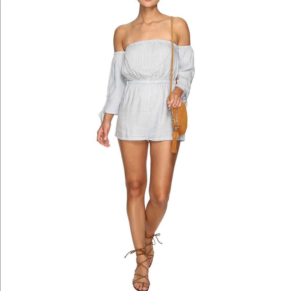 Revolve / Clayton twill juniper playsuit